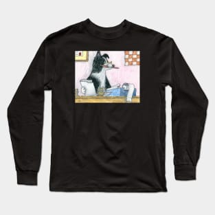 Accountant sheepdog is rounding up the figures Long Sleeve T-Shirt